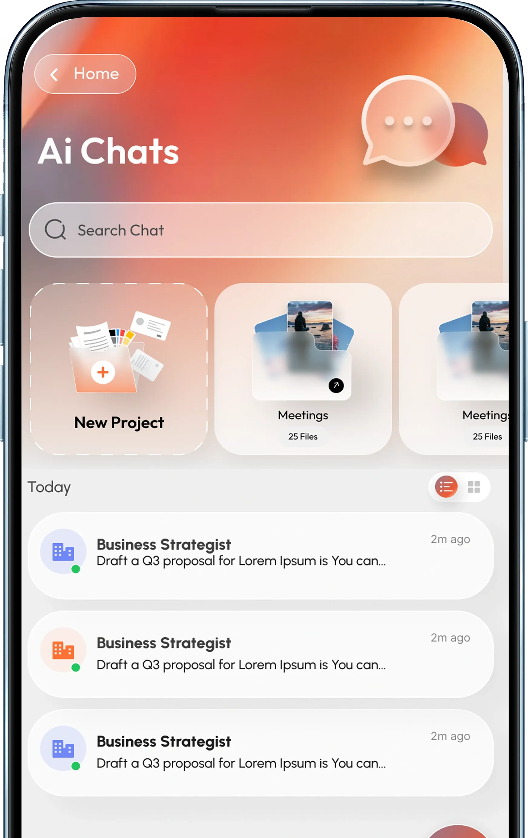 Mobile App Interface